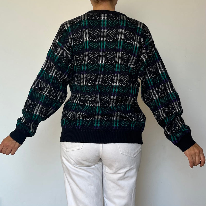 Vintage unisex Plaid Sweater