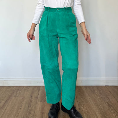 Vintage Green Leather trousers