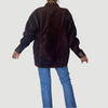 Vintage Woman burgundy Suede Leather jacket