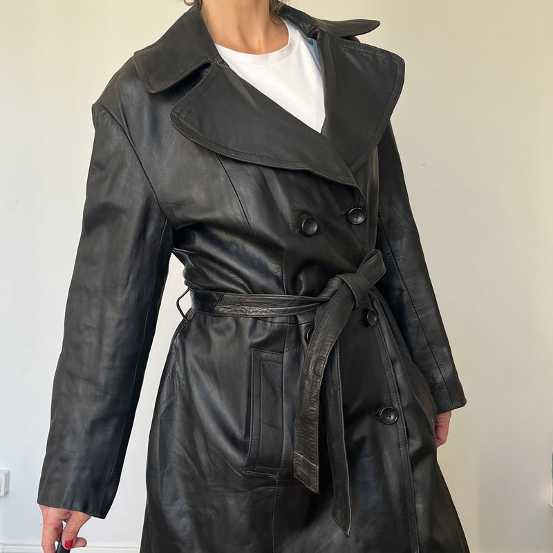 Vintage trench coat with belt