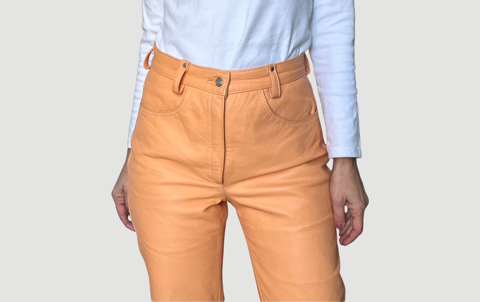Coral Leather trousers