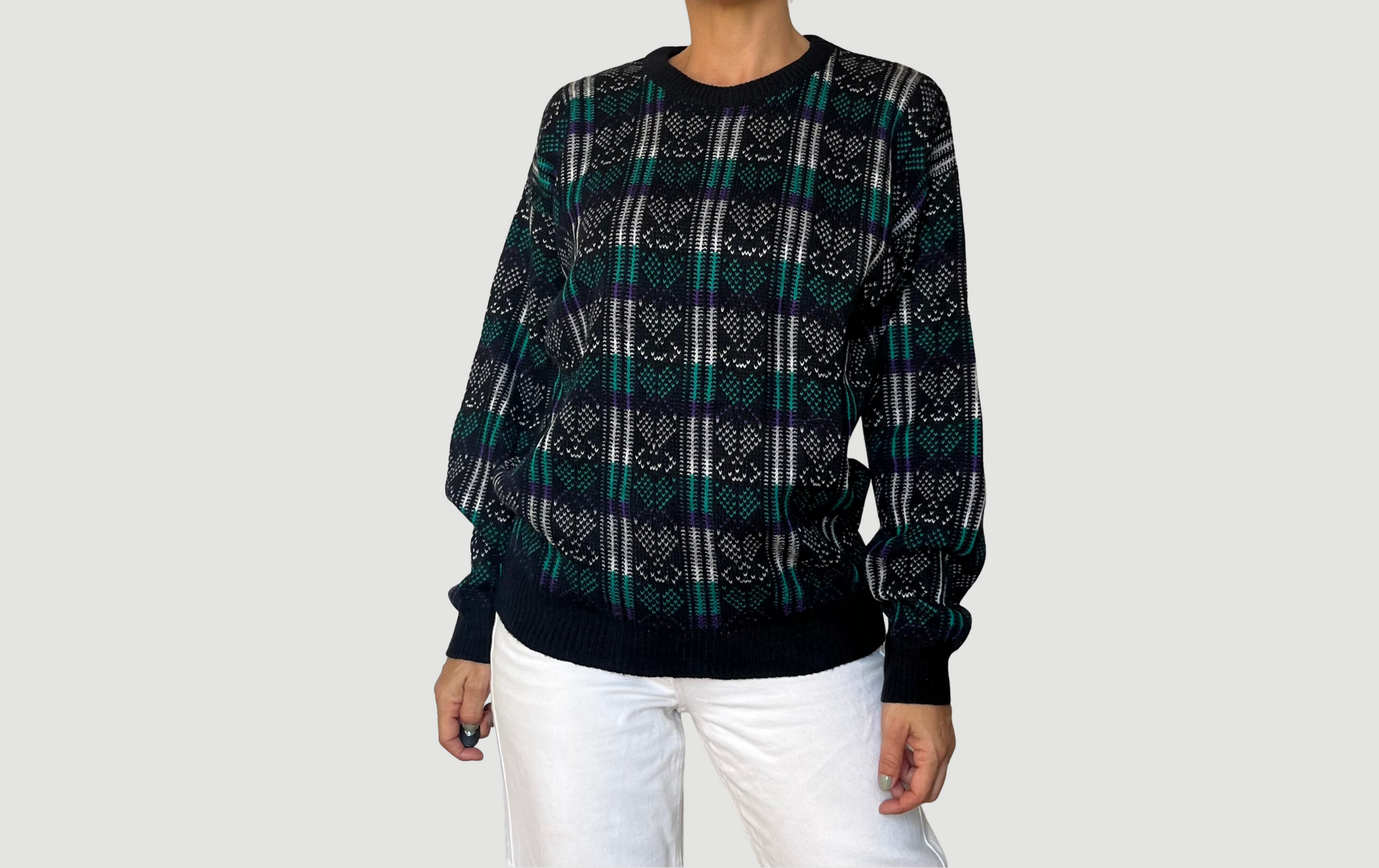Vintage unisex Plaid Sweater