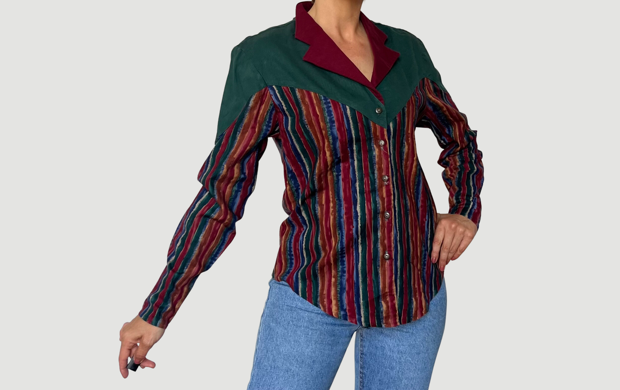 Vintage Western Cotton Blouse by Roughrider