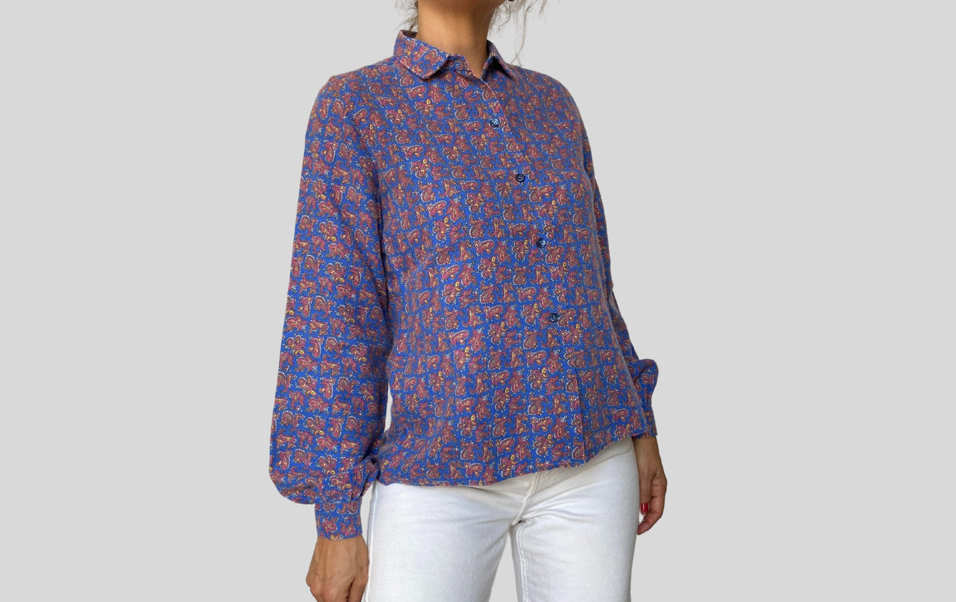 Purple paisley blouse