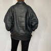 Black Bomber leather jacket