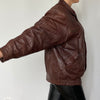 Brown Bomber leather jacket